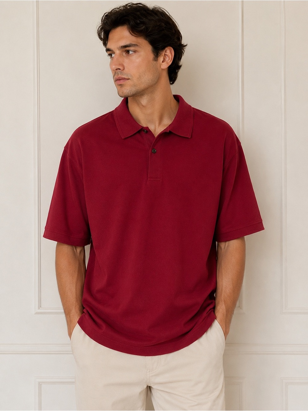 L.L. Bean Men's Deep Red Polo Shirt